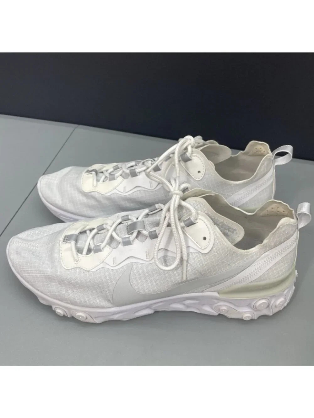 Nike React Element 55 SE Sneakers Walking Training Pure Platinum White Mens 13